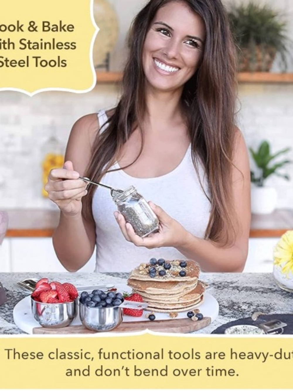 Simply gourmet Stainless Steel Measuring Cups and Spoons Set - Silver - Picture 8 of 8
